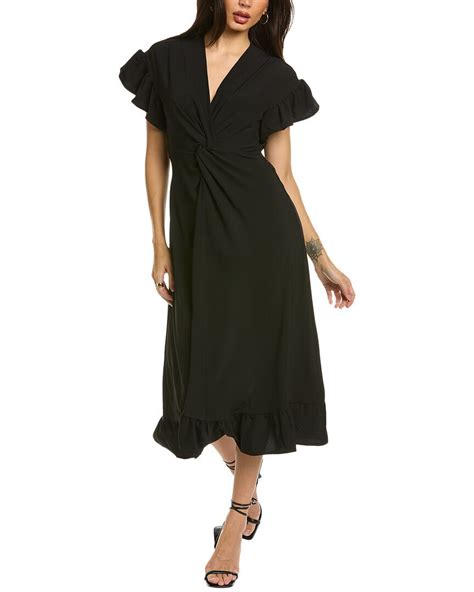 max studio flutter sleeve dress|More.